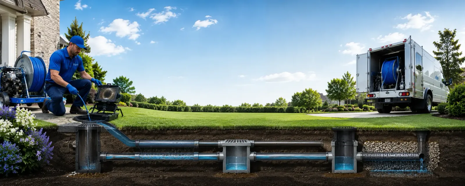 Outdoor drain cleaning information for South Sterling, PA